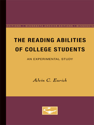 cover image of The Reading Abilities of College Students